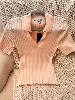 Joe's Jeans Peach Ribbed Knit Top